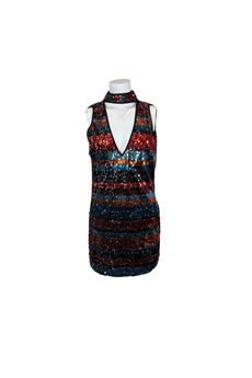 WOMEN'S MULTICOLORED SEQUIN DRESS DENNY ROSE DENNY ROSE | 822DD100711